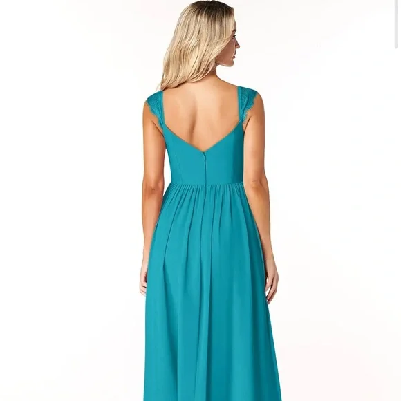 NWT Azazie “Cleobella” Bridesmaid Dress in JADE - Picture 2 of 12